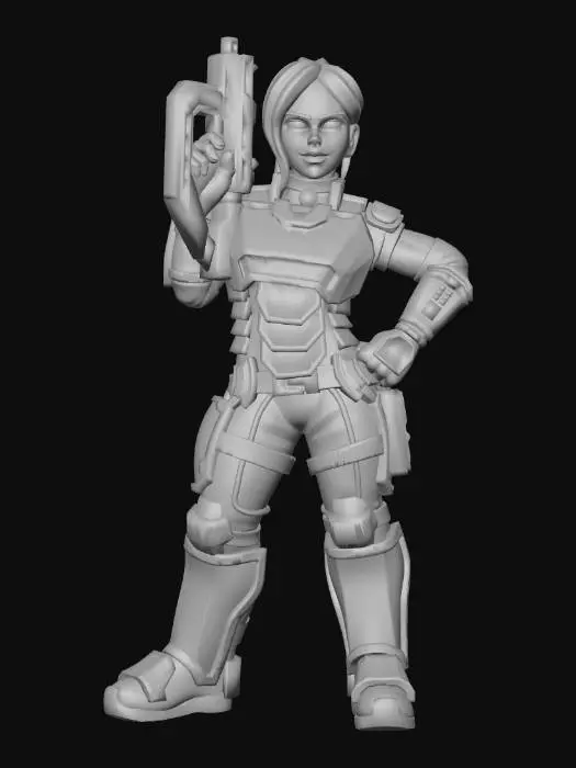 3D model for Selcao - Dawn Female Sci Fi SoldierH008466 file stl free download 3D Model for CNC and 3d printer