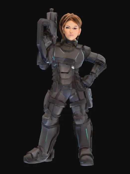 3D model for Selcao - Dawn Female Sci Fi SoldierH008466 file stl free download 3D Model for CNC and 3d printer