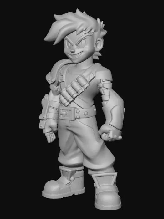 3D model for Steampunk Warrior