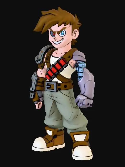 3D model for Steampunk Warrior