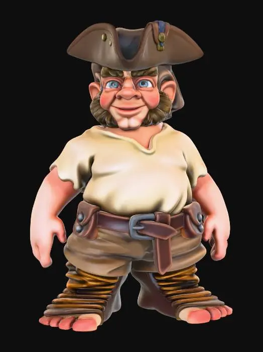 3D model for Pirate Adventure Halfling