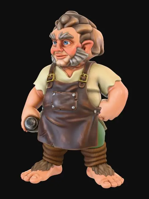 3D model for Halfling Bartender