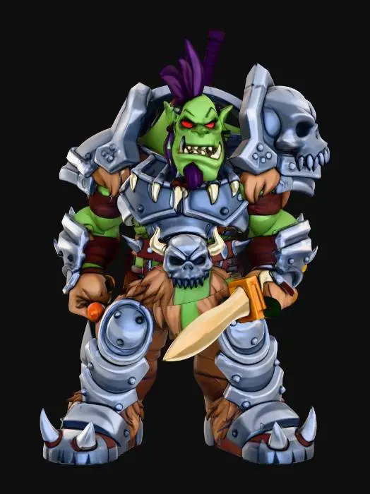 3D model for Orc Warrior in Armor