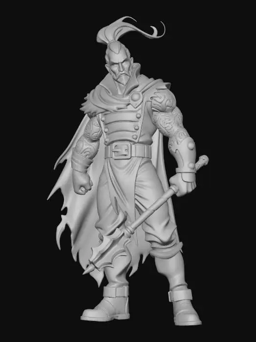 3D model for Warrior Barbarian