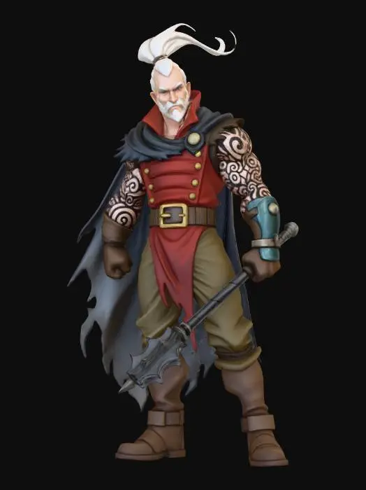 3D model for Warrior Barbarian