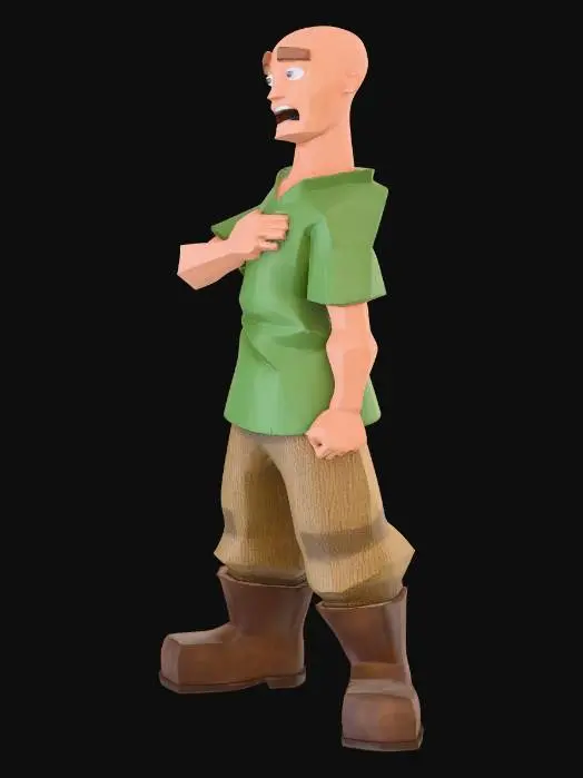 3D model for Bewildered Man in Boots