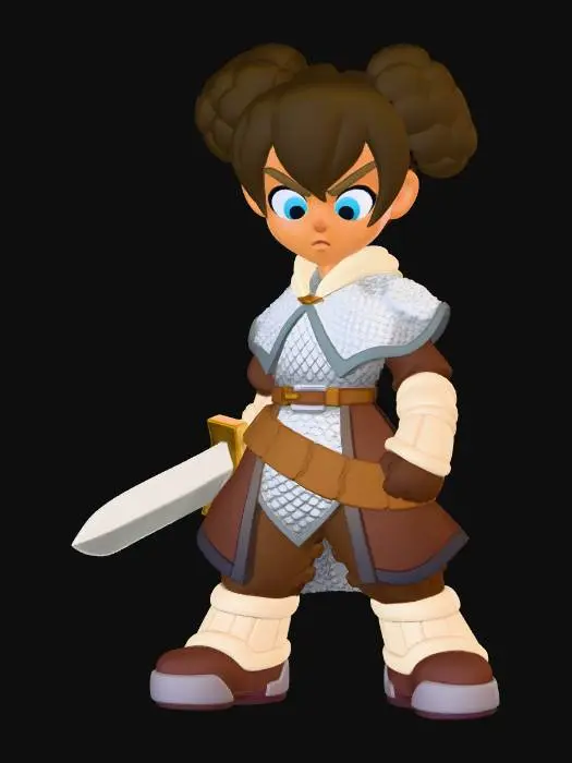 3D model for Brave Little Knight