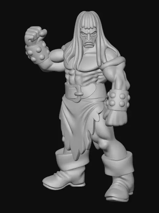 3D model for Barbarian Warrior