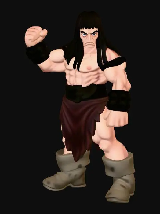 3D model for Barbarian Warrior