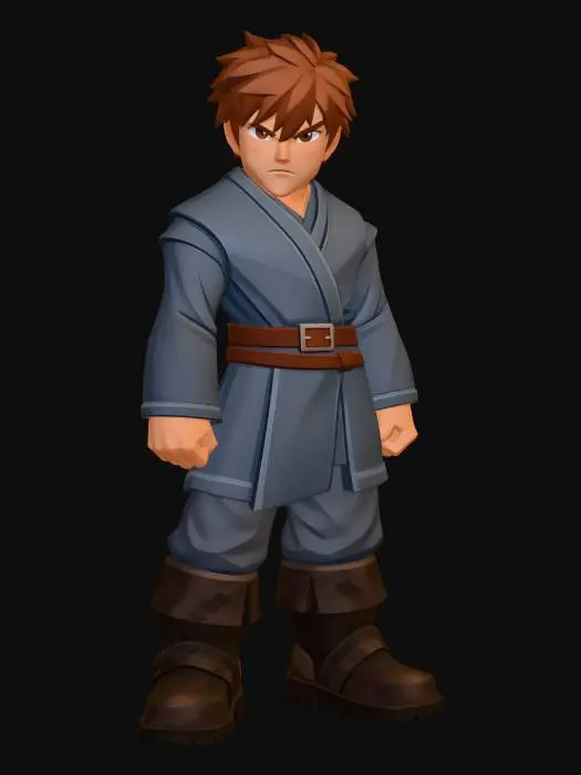 3D model for Green Cloaked Adventurer