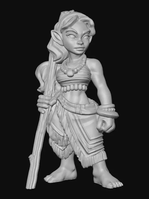 3D model for halfling-feta-unbased-staff-variant-v2-27-87mm