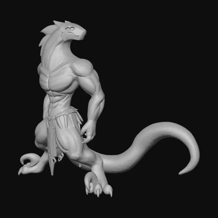 3D model for Reptilian Guardian