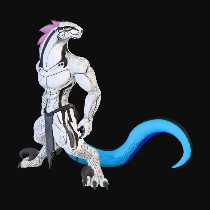 3D model for Reptilian Guardian