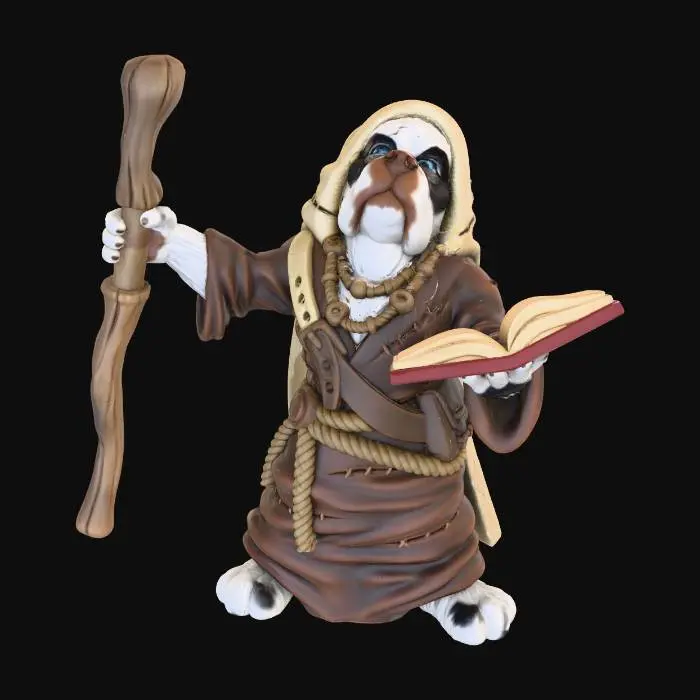 3D model for Dog Tribe Wizard (Medium)