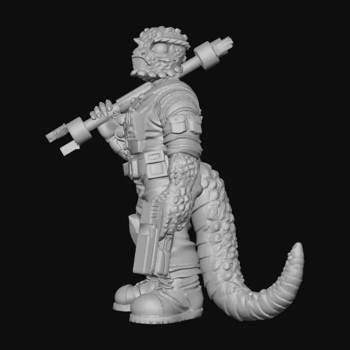 3D model for space-lizard-front