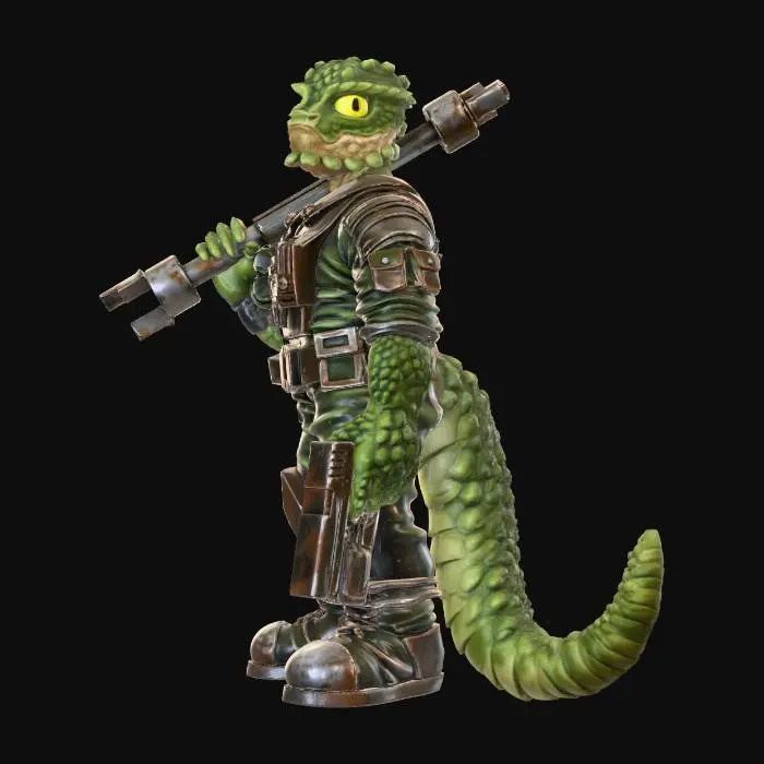 3D model for space-lizard-front