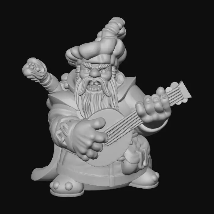 3D model for Troubadour Dwarf Bard