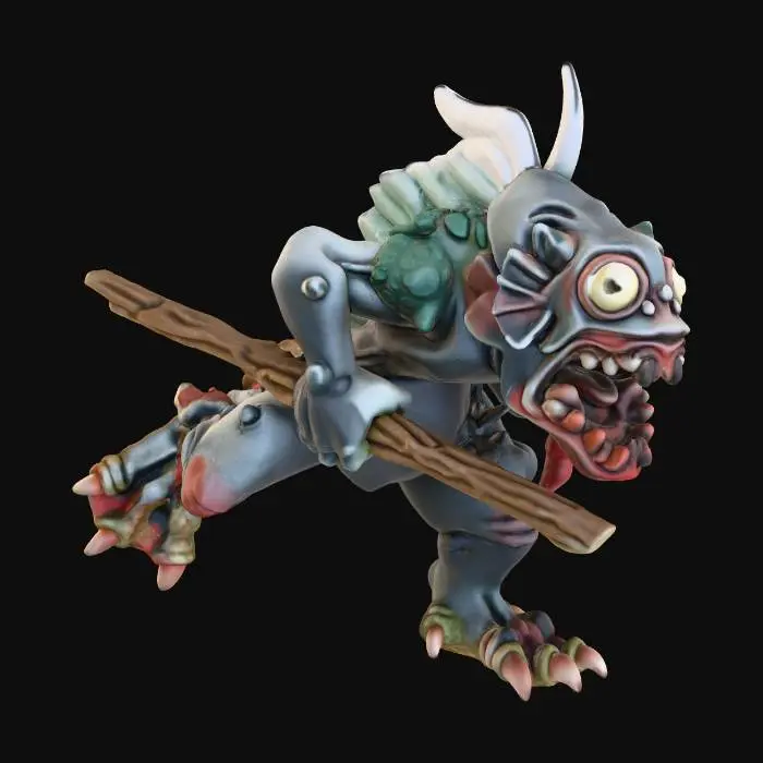 3D model for Goblin Spearfish Warrior