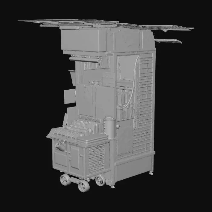 3D model for Street Market Kiosk