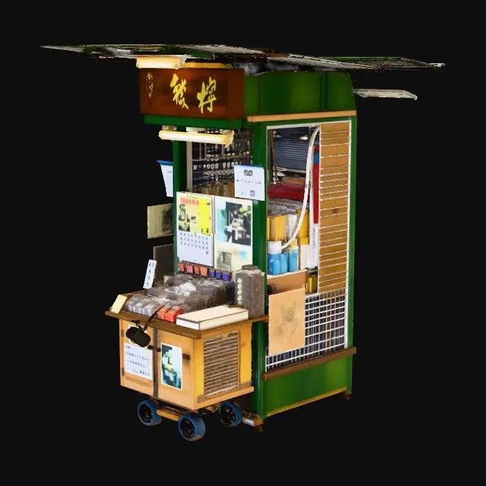 3D model for Street Market Kiosk