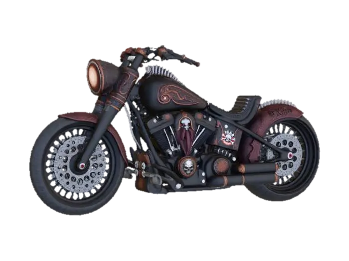Inferno Rider 3D model, vytvořený pomocí AI