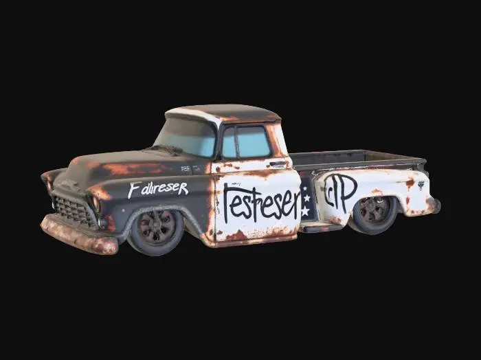 3D model for van white black