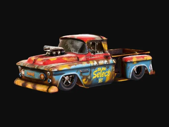 3D model for Retro Rusty Cruiser