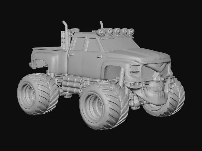 3D model for Stars and Stripes Skull Monster Truck