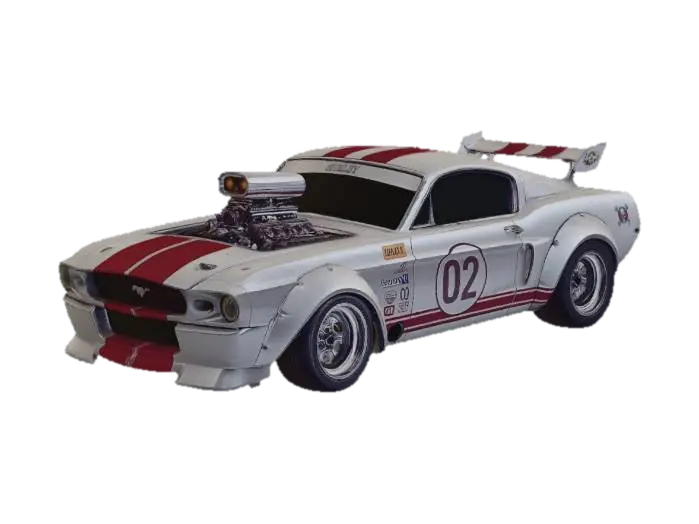 Shelby Race Car - Racecar 3D model, vytvořený pomocí AI