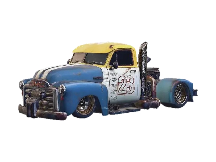 Rust Racer - Racecar 3D model, vytvořený pomocí AI