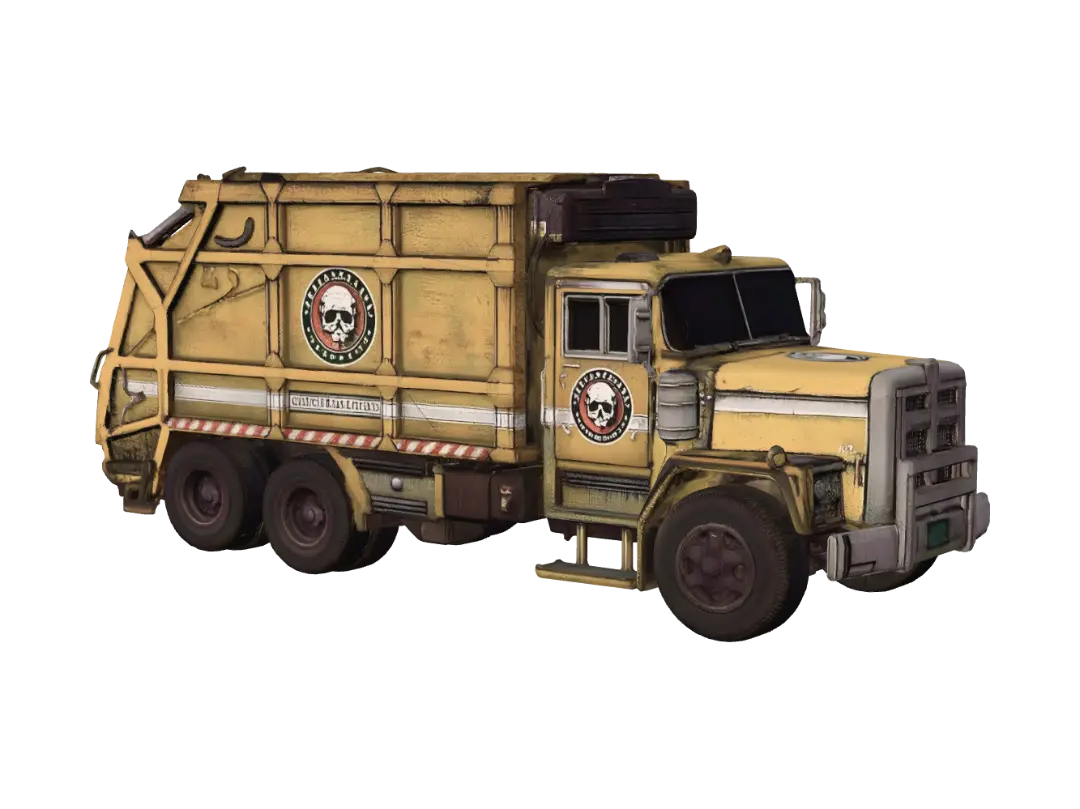 Gotham City Garbage Truck - Apocalypse 3D model, vytvořený pomocí AI