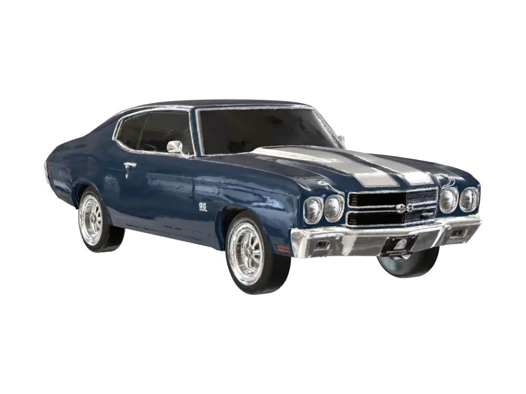 ModelBlue340k - Racecar 3D model, vytvořený pomocí AI