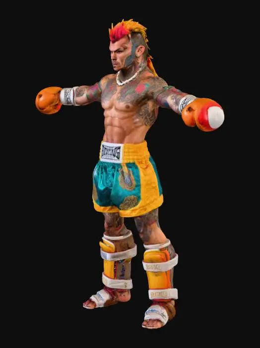3D model for Muay Thai Warrior