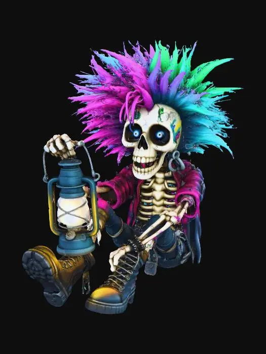 3D model for Skeleton Punk Lantern
