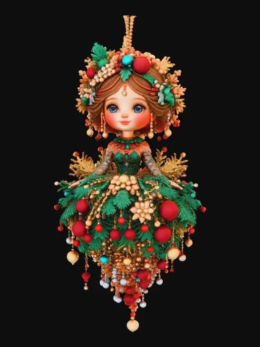3D model for Festive Doll Ornament