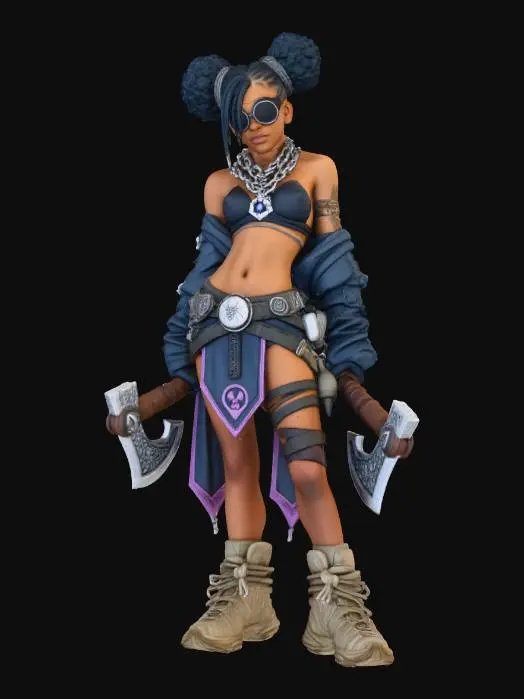 3D model for cambiar el color de las hachas a colores cromados grises normales pero con decoracion medieval