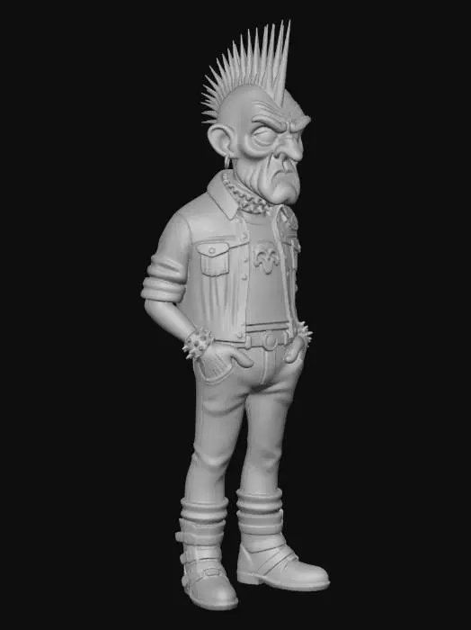 3D model for Punk Grandpa