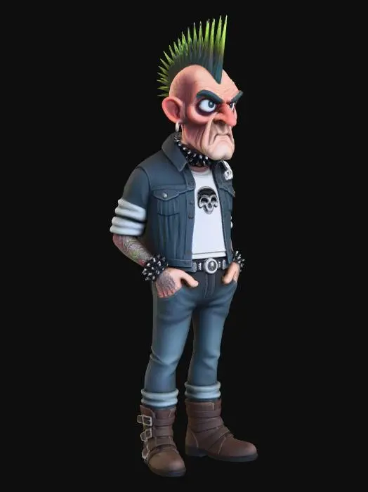 3D model for Punk Grandpa
