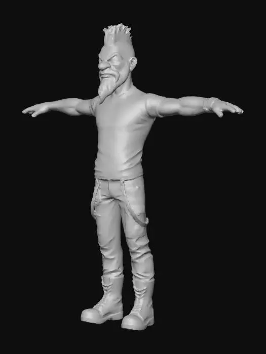 3D model for Crimson Mohawk Warrior