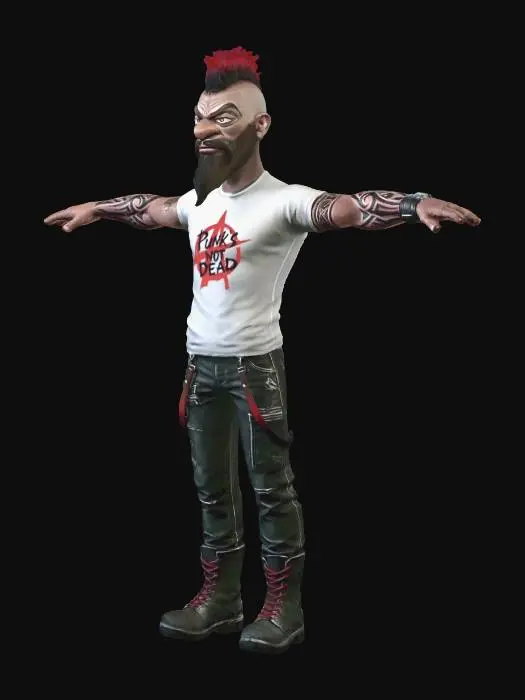 3D model for Crimson Mohawk Warrior