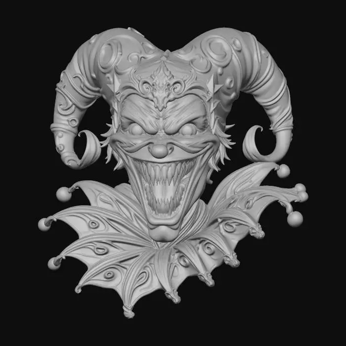 3D model for dark clown head