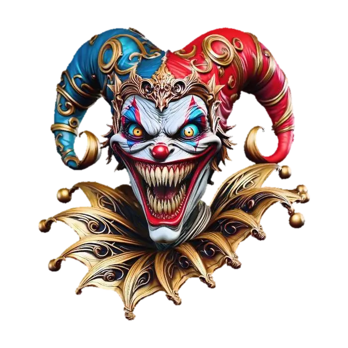 โมเดล 3D ของ dark clown head - Demonic สร้างโดย AI