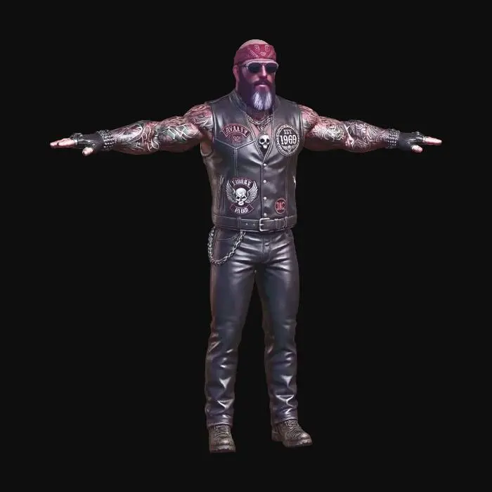 3D model for biker band
