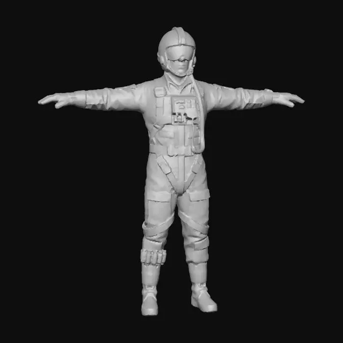 3D model for Rebel X-Wing Pilot