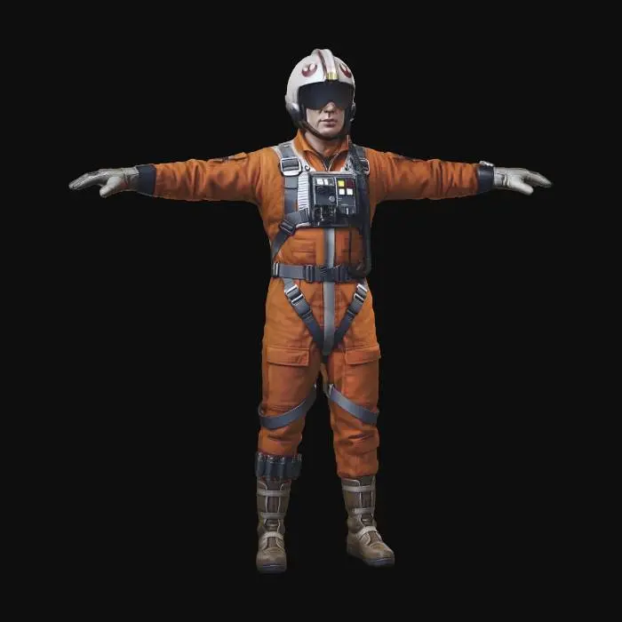 3D model for Rebel X-Wing Pilot