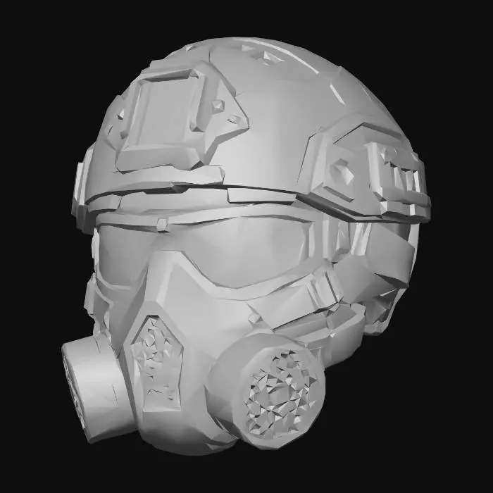 3D model for Tactical Gas Mask Helmet
