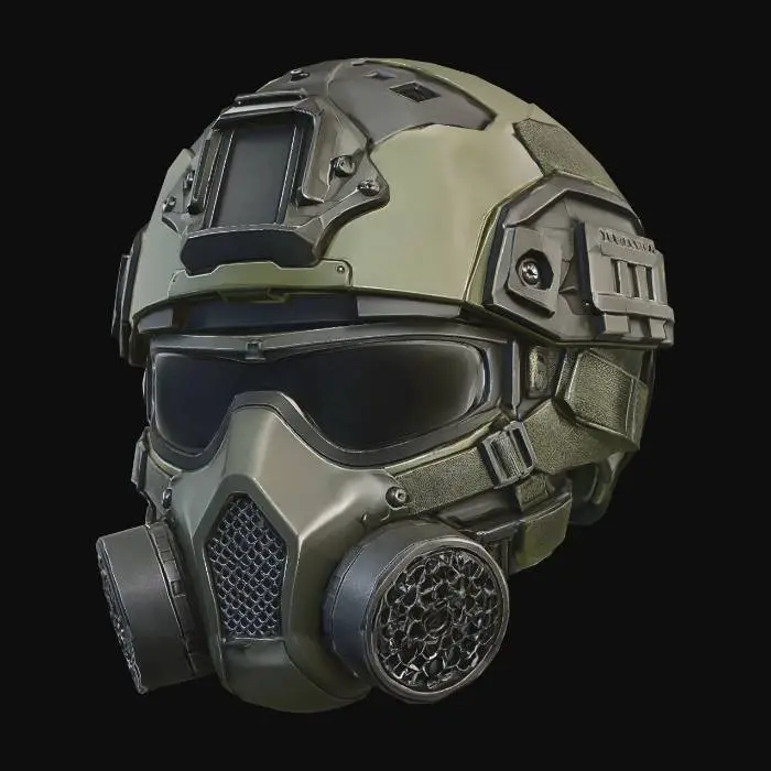 3D model for Tactical Gas Mask Helmet