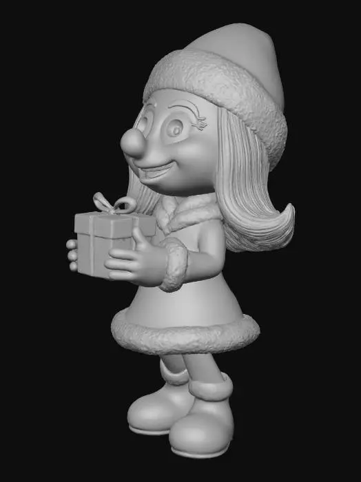 3D model for A female Christmas Smurf, #Christmas2025#