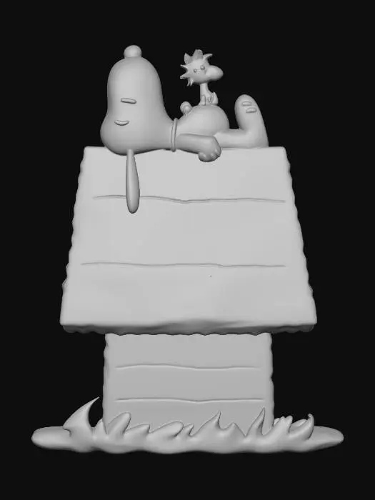 3D model for Snoopy and Woodstock Relaxing
