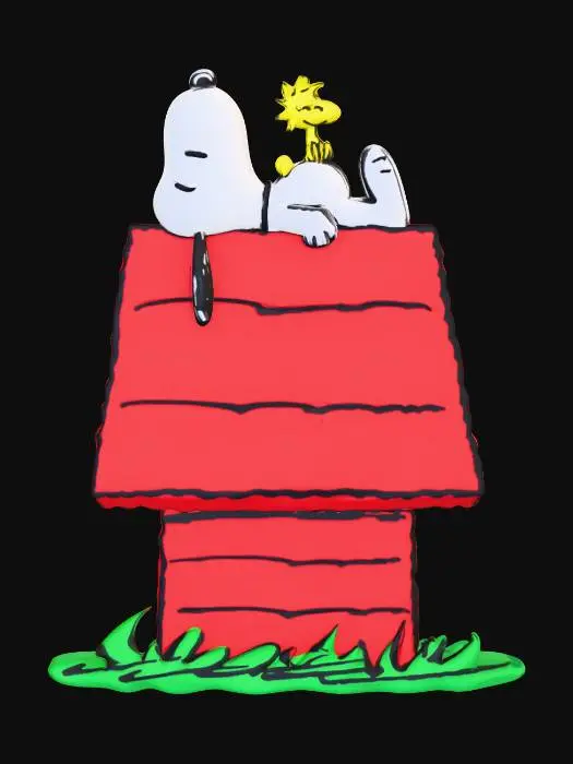3D model for Snoopy and Woodstock Relaxing